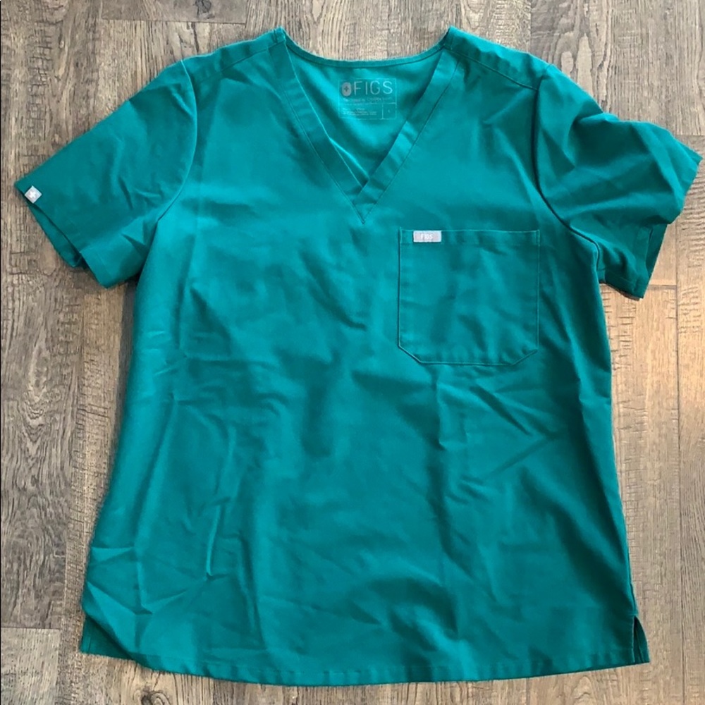 Figs Catarina Hunter green scrub top